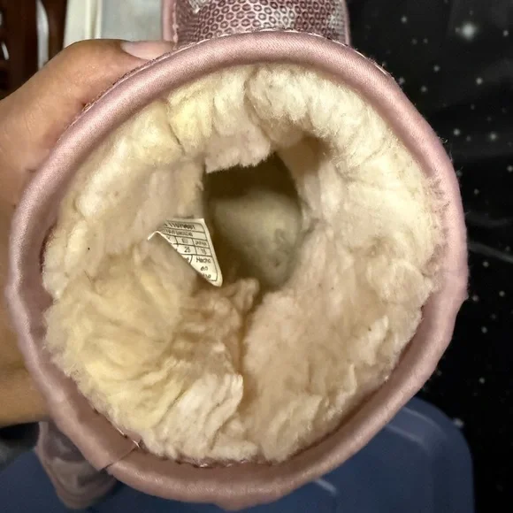 Ugg Toddler Glitter Stars Pink Girls Size 8 Boots Good Condition - Picture 7 of 7